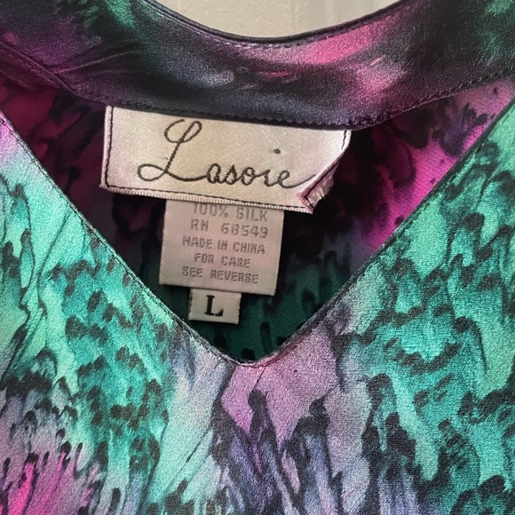 Purple and Green Women's Vintage Cami - Picture 3 of 3